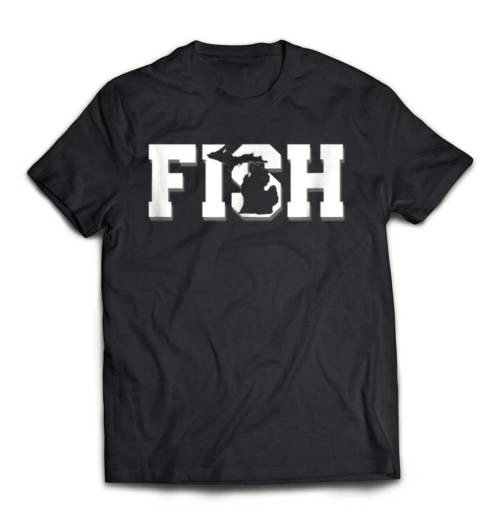 Fish Michigan Silhouette Fishing T-Shirt: Celebrate Your Love for Michigan Fishing